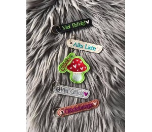 Stickdatei - Anhänger Set ITH Glücksbringer Pilz